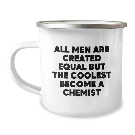 Chemist Camping Mug Keepsake Birthday Gift for Him All Men Equal - Image 1