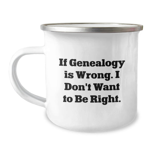 Genealogy Camping Mug, Funny Gifts from Family, Genealogy Enthusiast Mug, Funny Camping Mug for Genealogy Researchers - Image 1