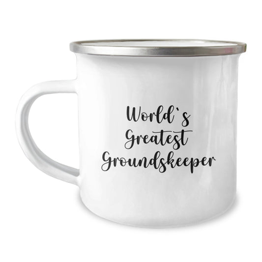 Funny groundskeeper Gifts for Dad, Unique Camping Mug with 'World's Greatest groundskeeper' Quote, Perfect for Father's Day, Gifts from Men to groundskeeper - Image 1