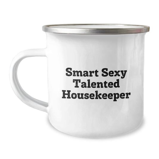 Funny Housekeeper Gifts for Men - Smart Sexy Talented Housekeeper, Funny Camping Mug, Christmas Unique Gifts from Friends to Housekeeper - Image 1