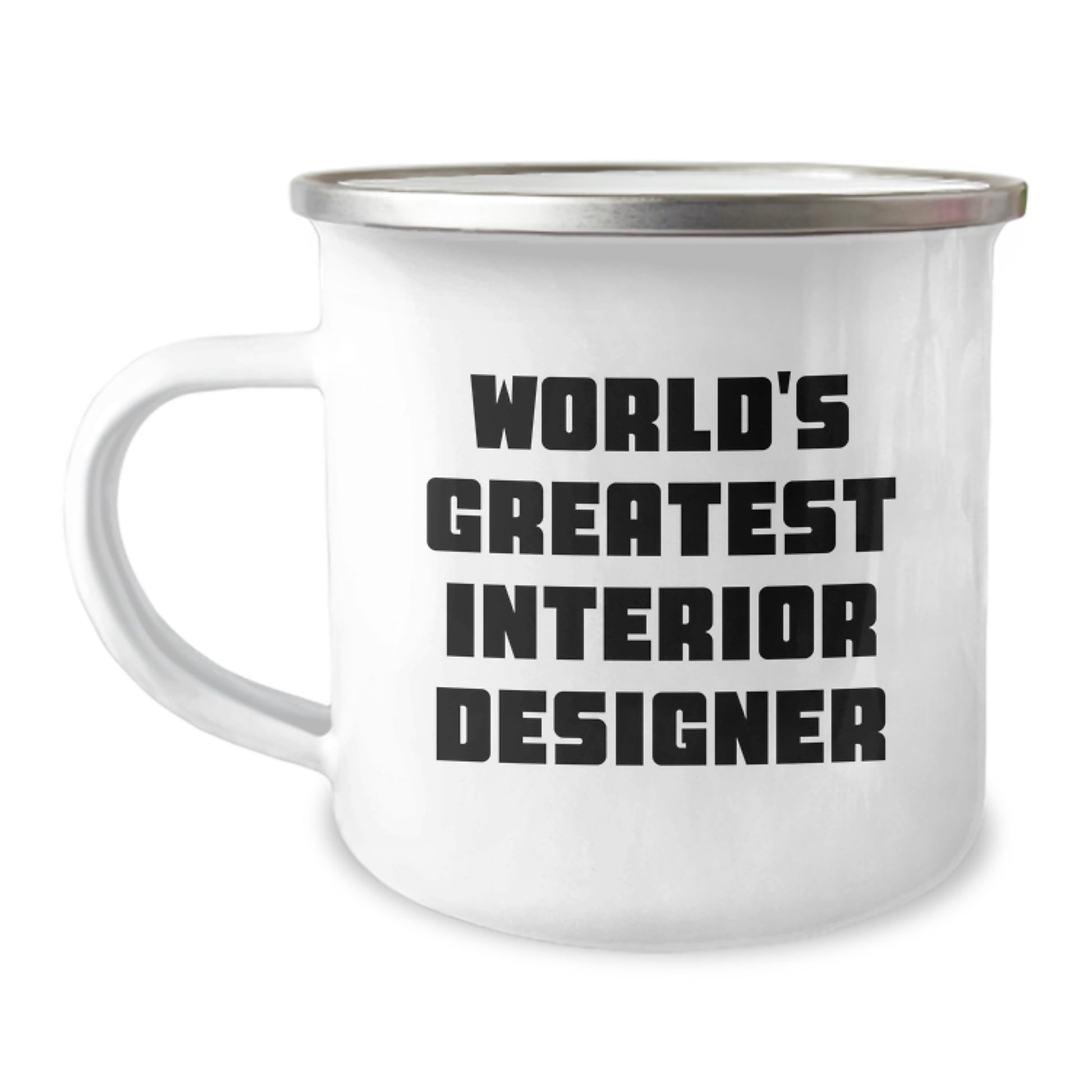 Interior Designer Gifts from Men - World's Greatest 'Interior Designer' Camping Mug for Interior Designer on Mother's Day - Image 1