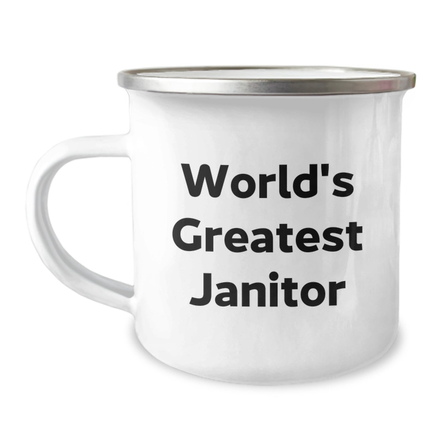 Funny Janitor Gifts from Men for Janitor - World's Greatest Janitor Christmas Unique Presents - Camping Mug - Image 1