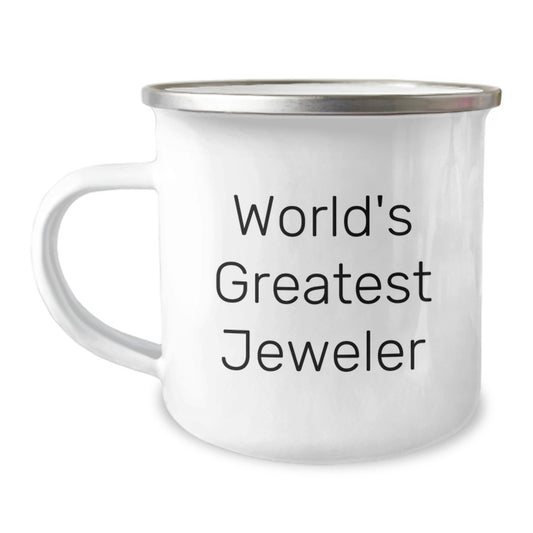 World's Greatest Jeweler Keepsake Camping Mug for Him Birthday Gift - Image 1