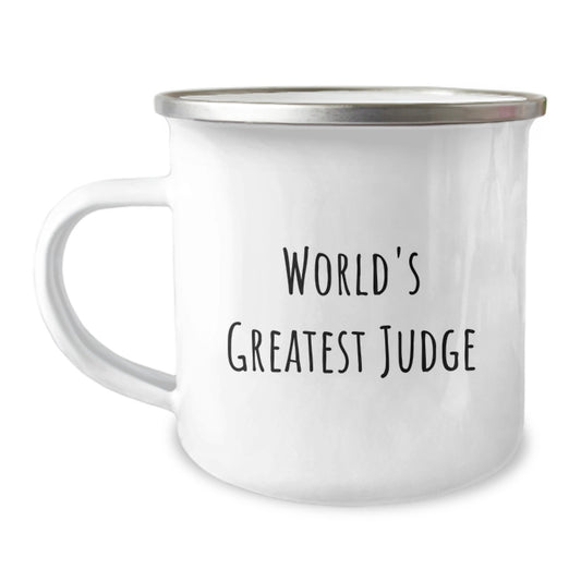 Funny Judge Gifts from Men Friends for World's Greatest Judge Camping Mug with Valentine's Unique Gifts - Image 1