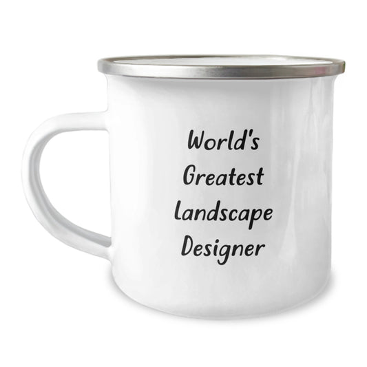 Funny 'World's Greatest Landscape Designer' Gifts from Family for Landscape Designer Mother's Day Camping Mug - Image 1