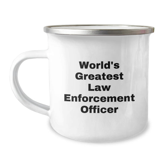 Funny Gifts from Family for Law Enforcement Officers, World's Greatest Dad Camping Mug, Unique Mother's Day Unique Gifts - Image 1