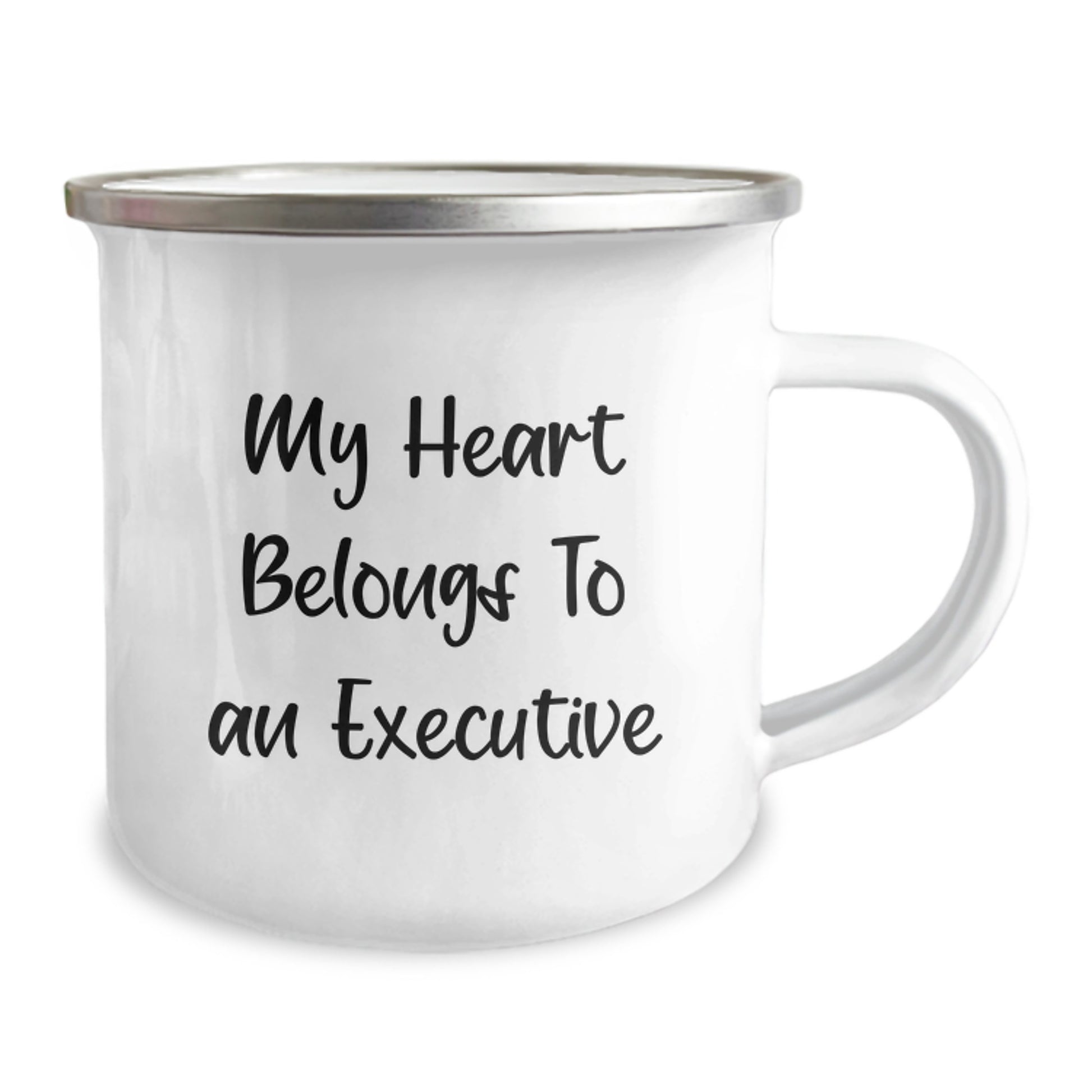 Funny Executive Gifts from Men, 'My Heart Belongs To An Executive' Christmas Unique Gifts for Executive Friends, Stainless Steel Camping Mug - Image 2