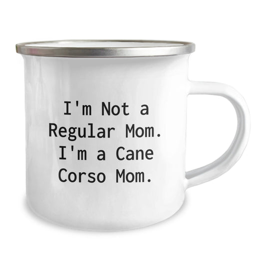 Cane Corso Dog Mom Enamel Camping Mug, Funny Quote, Gifts from Friends and Family for Graduation Unique Gifts - Image 2