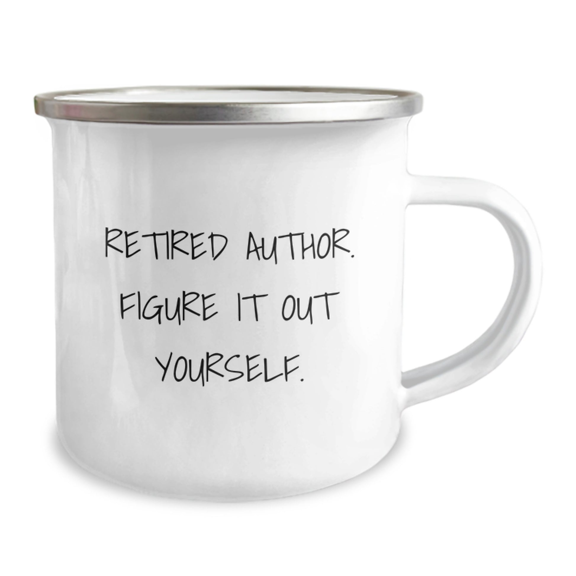 Funny Author Gifts from Friends - Retired Author Mug for Christmas - Men's Camping Mug with Inspirational Quote - 'Figure It Out Yourself' - Unique Author Mug Gifts for Christmas Unique Gifts - Image 2