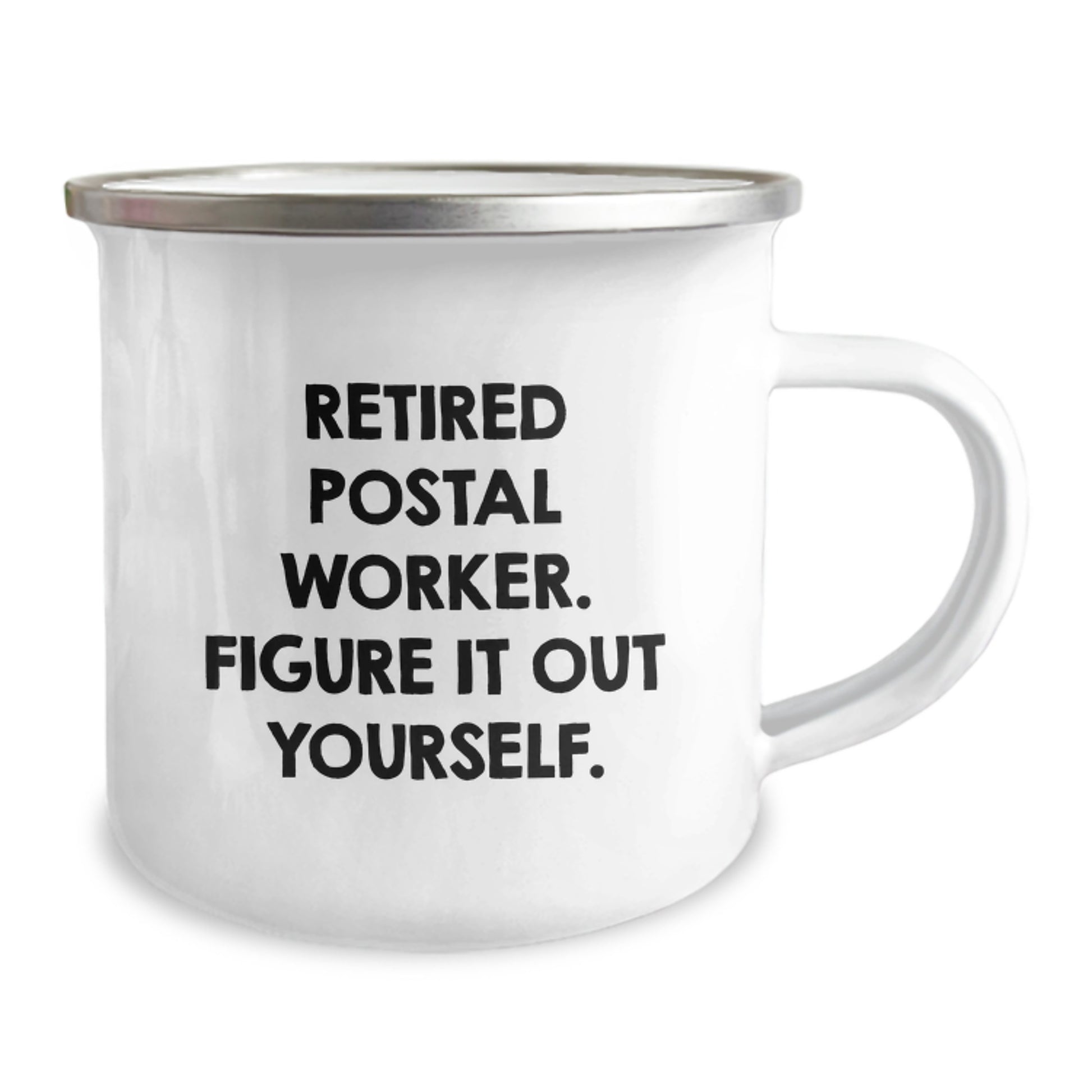 Funny Gifts from Friends to Men, Women, or Coworkers - Christmas Unique Mugs for Postal Worker - 'Figure It Out Yourself' Quote, Camping Mug - Image 2