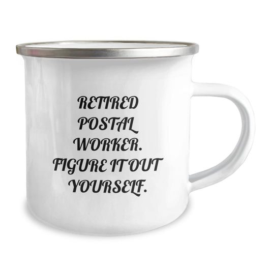 Funny Postal Worker Gifts from Friends - Christmas Unique Gifts for Men, Women, Coworkers, Family - Insulting Postal Worker Camping Mug with Funny Quote - Image 2