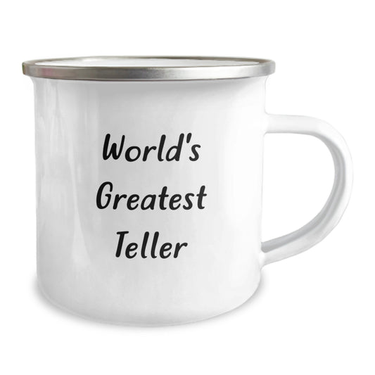 Funny Teller Gifts from Friends, World's Greatest Teller Camping Mug, Christmas Unique Gifts for Teller - Image 2