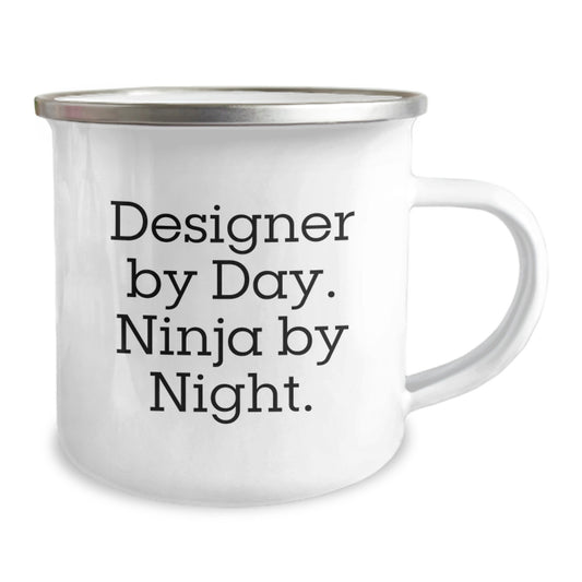 Designer By Day Ninja By Night Camping Mug Funny Graduation Gifts for Designer Friends - Image 2