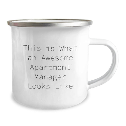 Funny Apartment Manager Christmas Unique Gifts from Friends, Inspirational Camping Mug for Awesome Men, 'This Is What An Awesome Apartment Manager Looks Like' Quote - Image 2