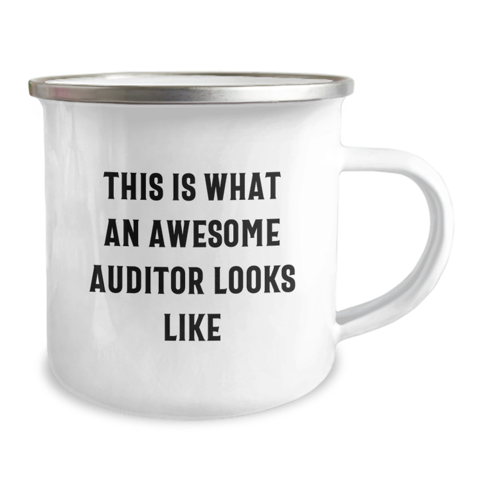 Funny Auditor Gifts from Friends for Graduation, This Is What An Awesome Auditor Looks Like Camping Mug, 12 oz Stainless Steel with Enamel Finish - Image 2