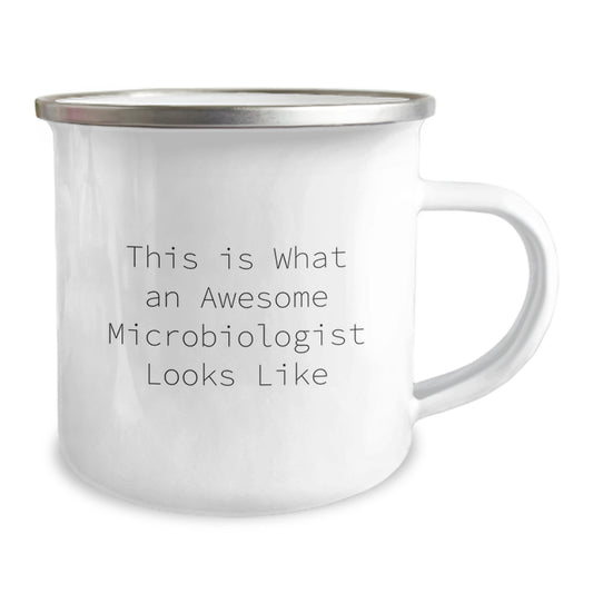 Funny Gifts from Family for Microbiologist, Awesome Camping Mug, This Is What An Awesome Microbiologist Looks Like - Image 2