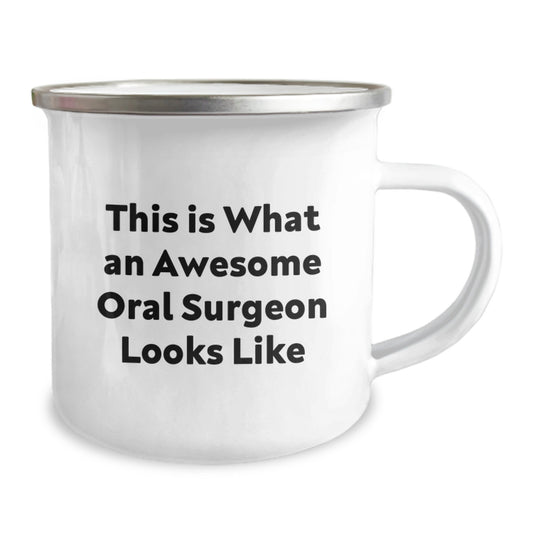 Funny Oral Surgeon Gifts for Men, Christmas Unique Gifts from Friends to Family - Camping Mug - 'This Is What An Awesome Oral Surgeon Looks Like' - Image 2