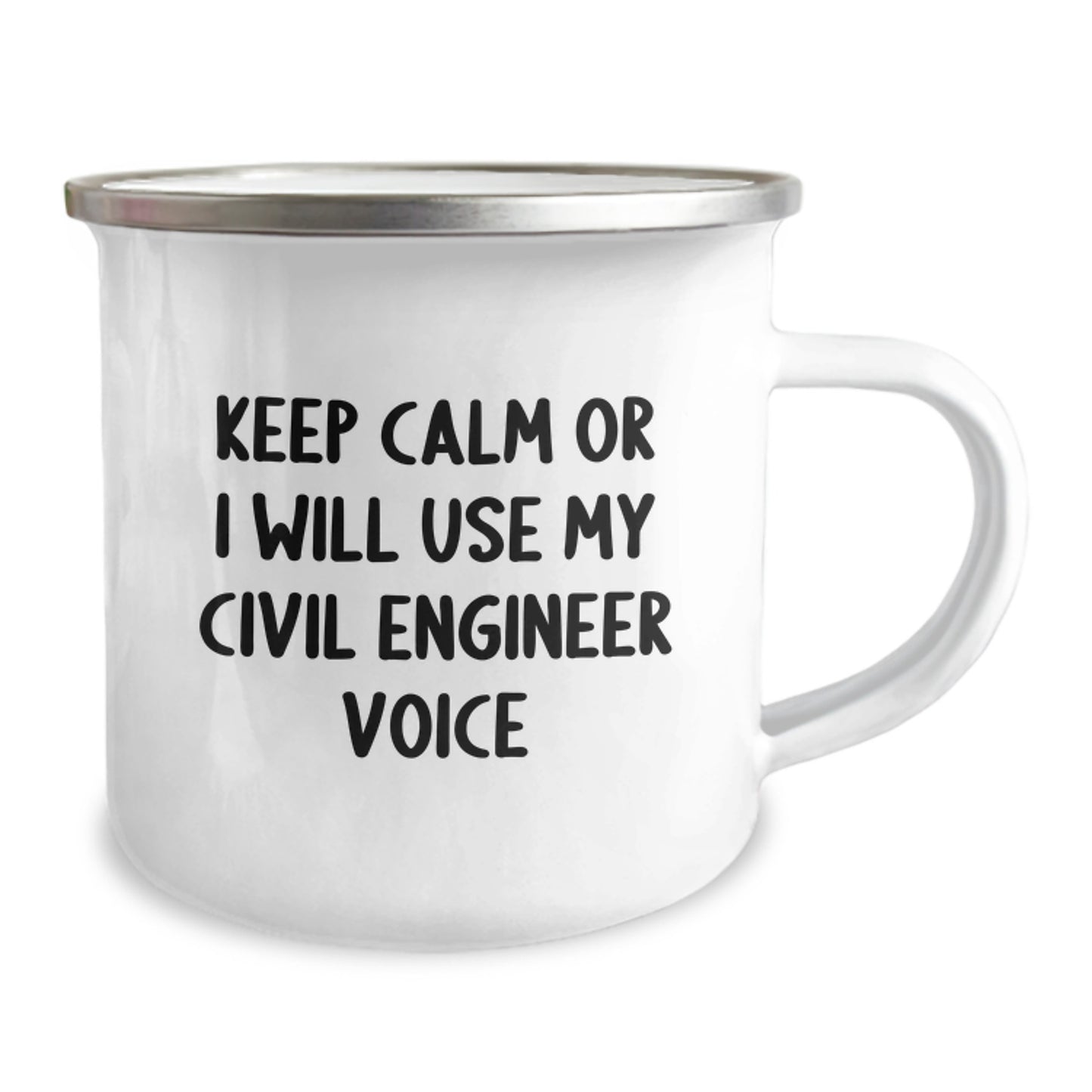Funny Civil Engineer Christmas Unique Gifts for Him, Camping Mug from Dad, Keep Calm Or I Will Use My Civil Engineer Voice, Unique Gifts for Civil Engineer Men - Image 2