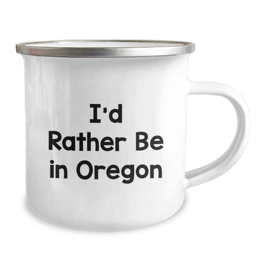 Funny Oregon Gifts from Friends and Family - I'd Rather Be In Oregon Camping Mug for Men and Women, Christmas Unique Gift Ideas - Image 2