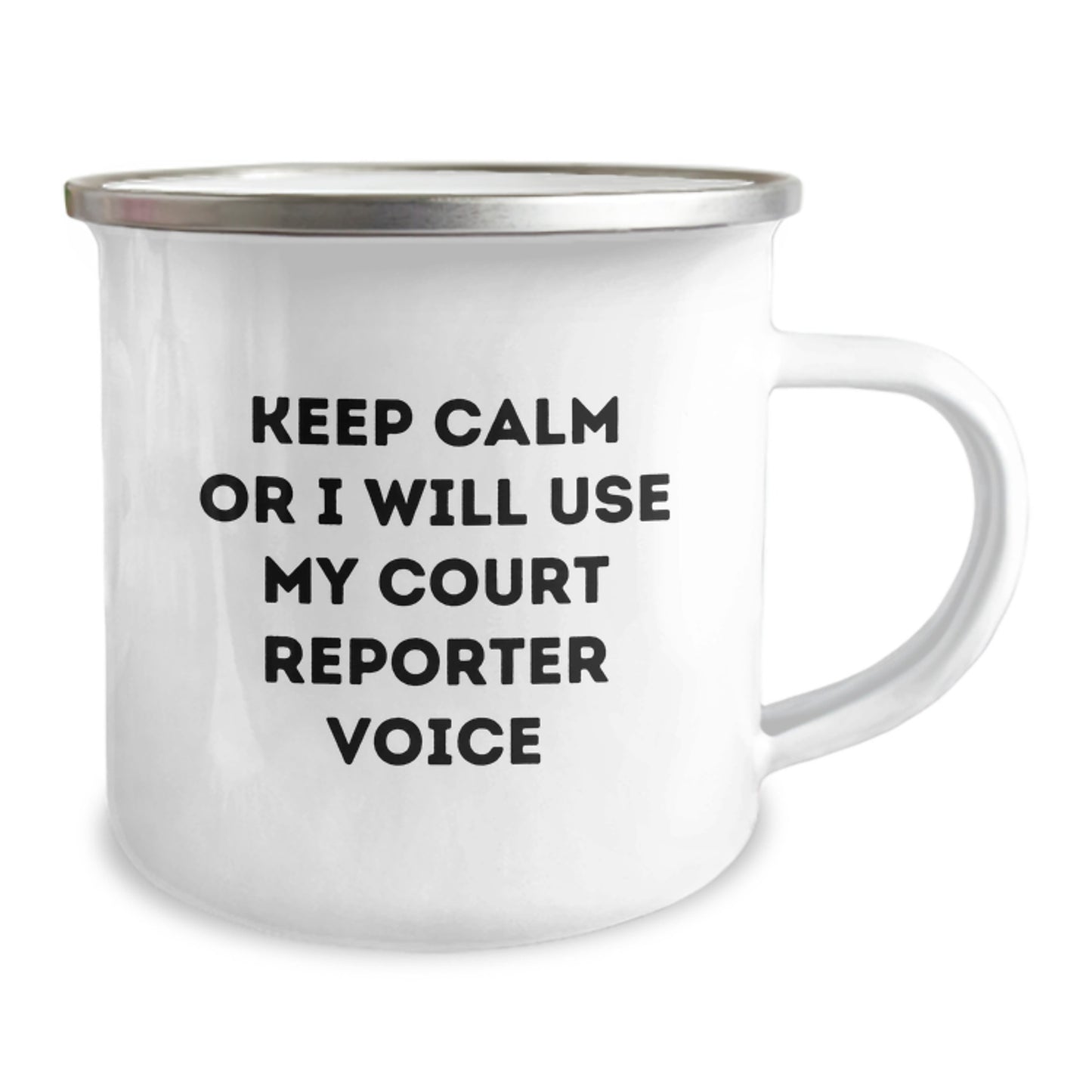 Funny Court Reporter Gifts from Friends, Keep Calm Or I Will Use My Court Reporter Voice - Court Reporter Christmas Unique Gifts for Men or Women - Image 2