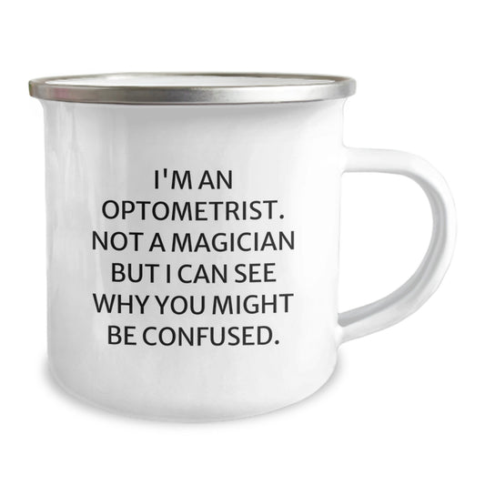 Funny Optometrist Gifts from Friends, Christmas Unique Mugs for Men Optometrists, Camping Mug with Quote I'm An Optometrist - Image 2