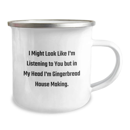 Funny Gingerbread House Making Gifts for Family Members Camping Mug - Perfect for Christmas Unique Gifts from Men to Women - Image 2