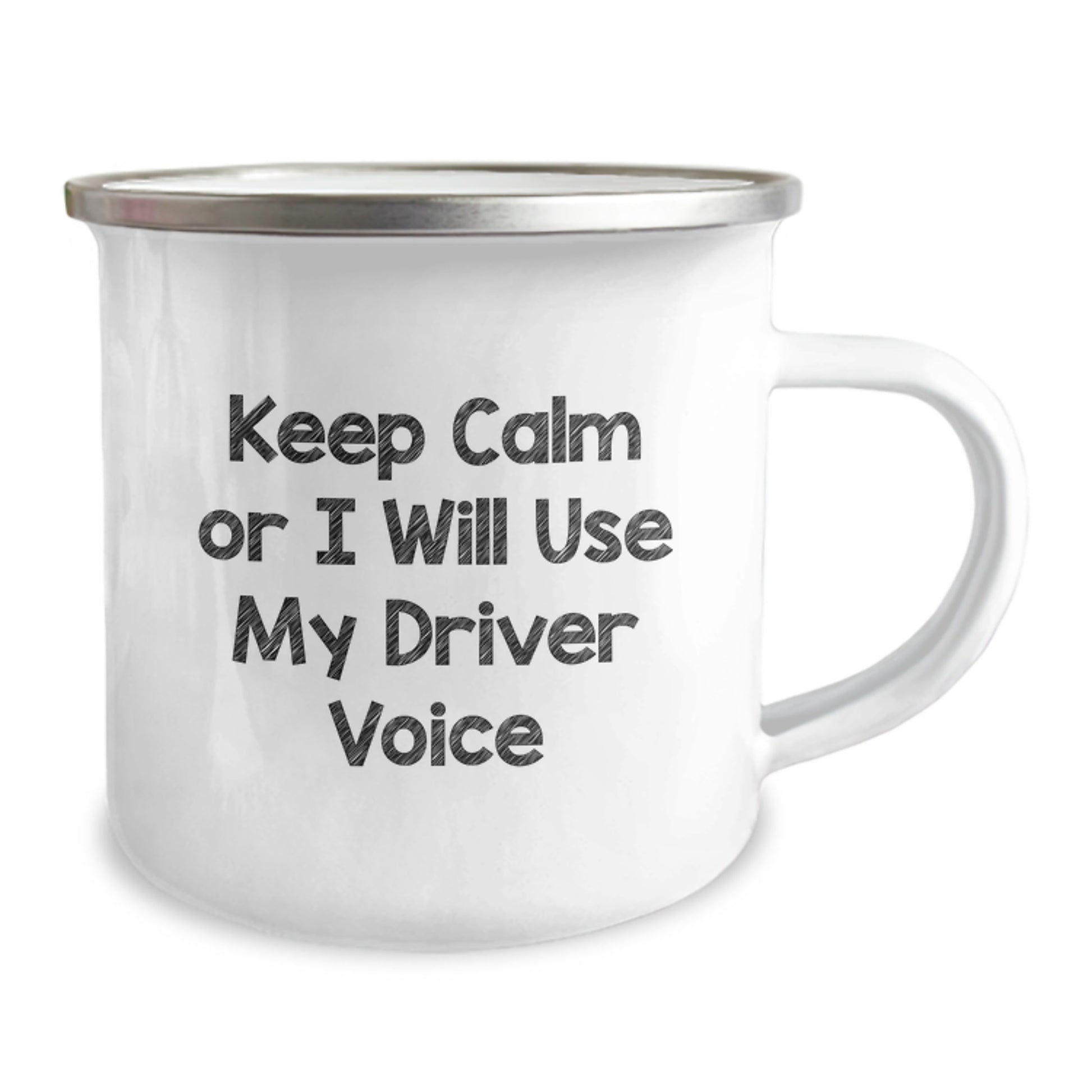 Funny Driver Gifts for Him - Keep Calm Or I Will Use My Driver Voice Stainless Steel Camping Mug for Christmas Unique Gifts from Friends Family - Image 2