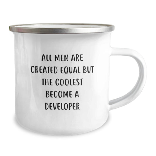 Funny Developer Gifts, Christmas Unique Gifts from Men to Developer Friends, Developer Camping Mug Quote - Image 2