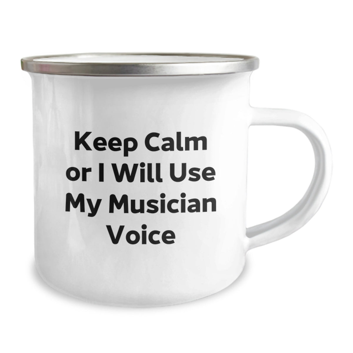 Funny Musician Gifts from Friends, Christmas Unique Musician Mugs, 'Keep Calm Or I Will Use My Musician Voice', Camping Mug for Musician Men - Image 2