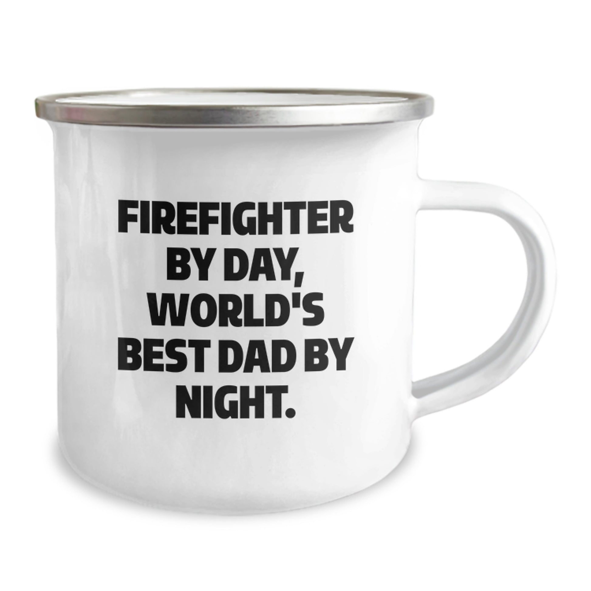 Firefighter Gifts from Family, Funny Firefighter By Day World's Best Dad, Camping Mug for Birthday - Image 2