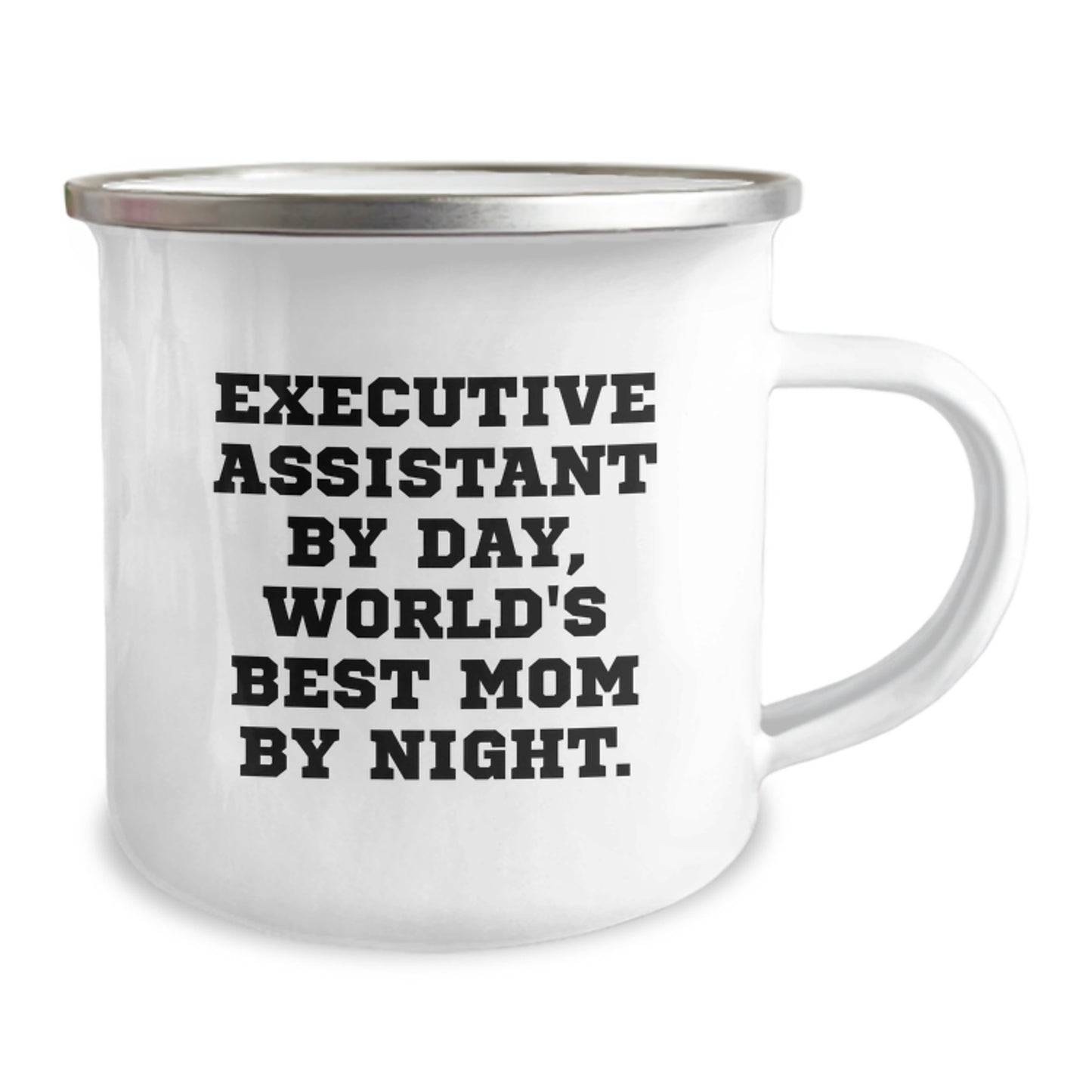 Funny Executive Assistant Gifts for Men or Women from Friends, Unique Christmas Mugs for Camping Lovers with Inspirational Quote - 'Executive Assistant By Day, World's Best Mom By Night.' - Image 2