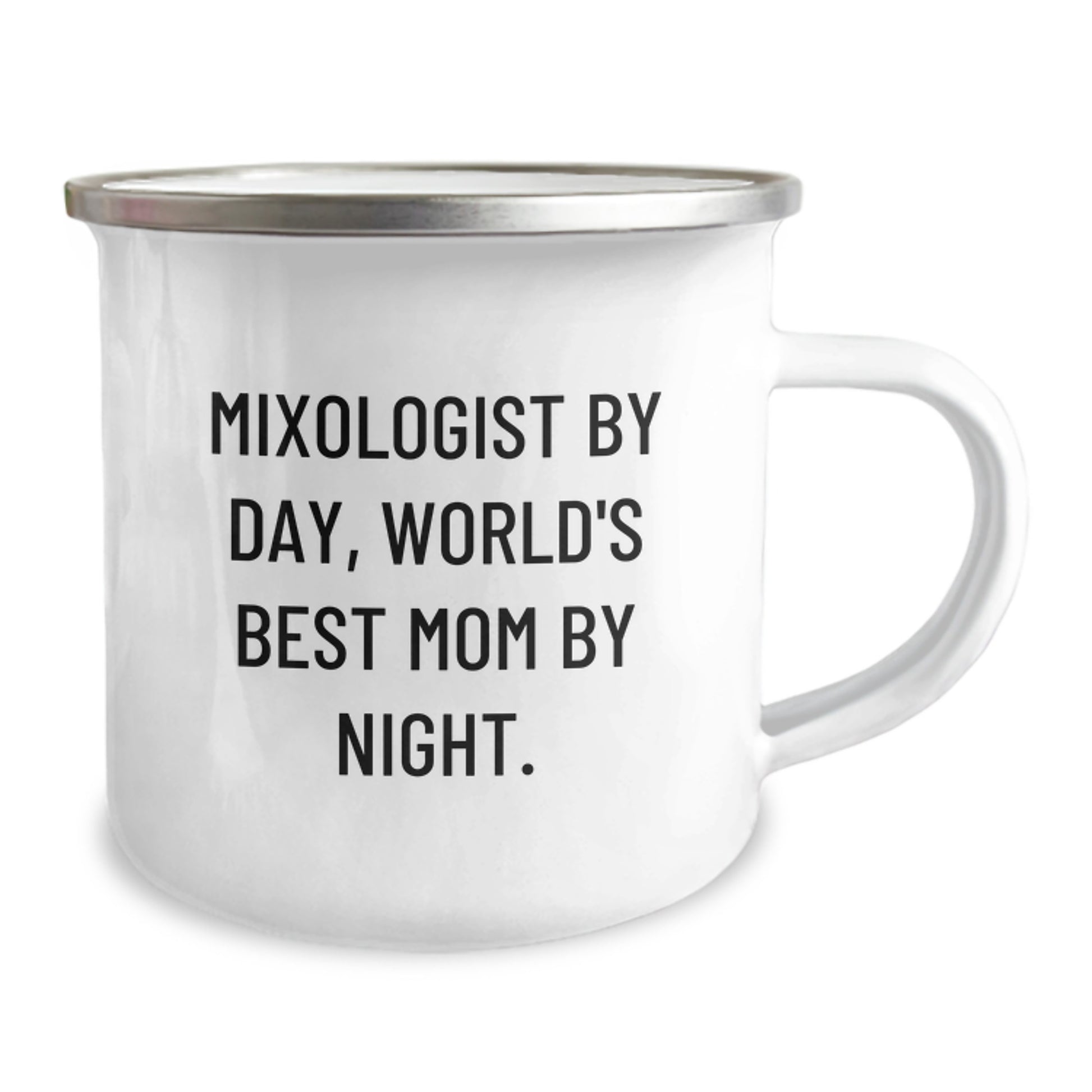 Funny Mixologist Gifts for Birthday, Camping Mug with Quote 'Mixologist By Day, World's Best Mom By Night.' from Mom to Daughter - Image 2