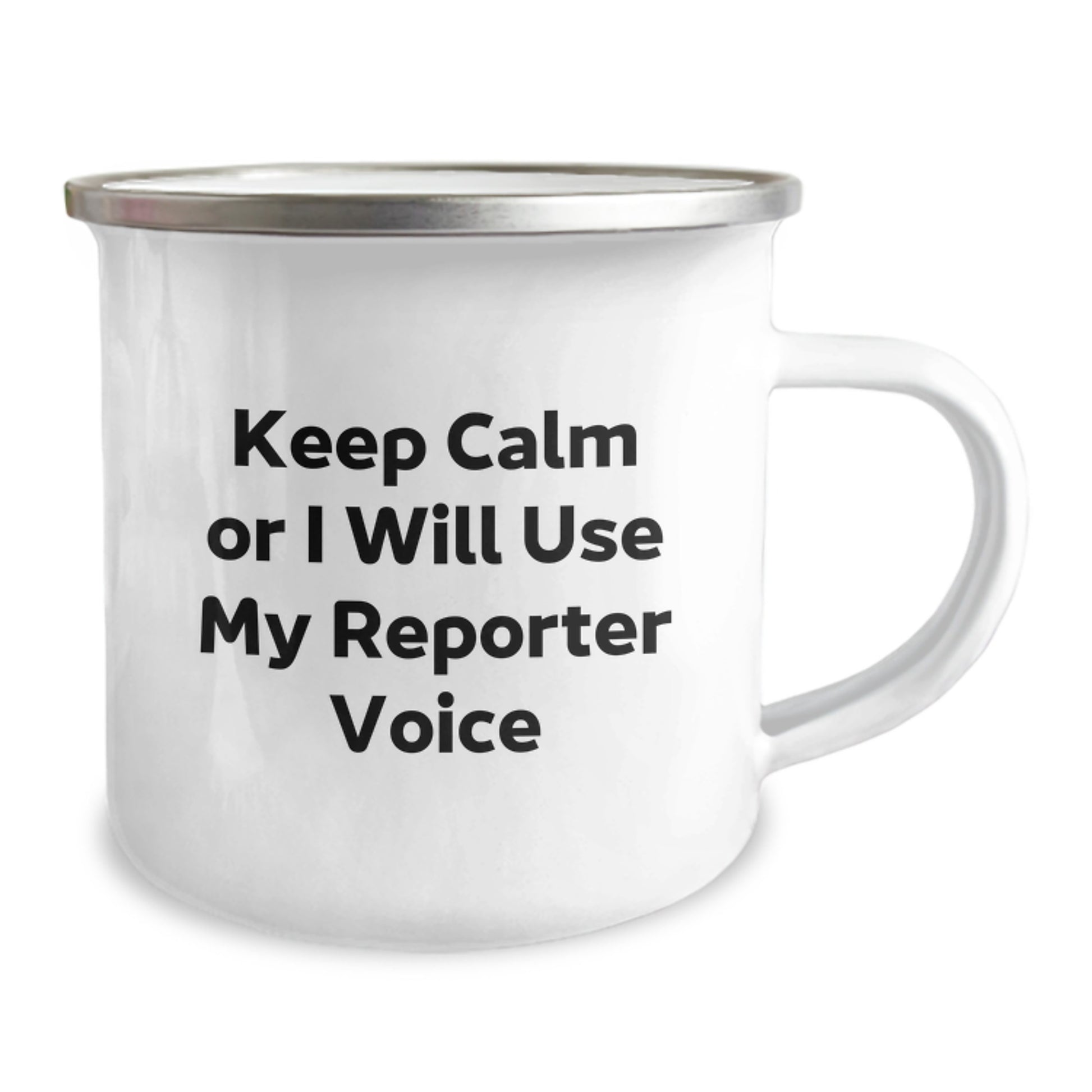 Cute Reporter Gifts from Friends for Men Christmas Unique Mugs - Keep Calm Or I Will Use My Reporter Voice - Image 2