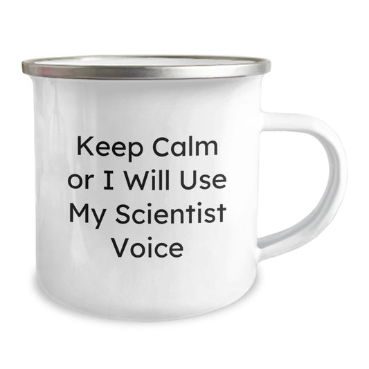 Funny Scientist Gifts for Mom Mom's Day Unique Gifts from Men, Women, Friends, Family - Keep Calm Or I Will Use My Scientist Voice Camping Mug - Image 2