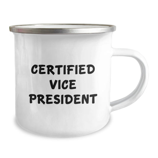 Funny Vice President Gifts, Unique Valentine's Gifts for Vice President, Camping Mug, Funny Quote - 'I'm not the boss I'm just the Vice President' - Image 2