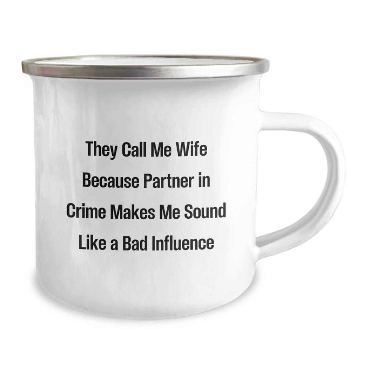 Funny Quote Wife Gifts for Her - Camping Mug from Husband with Love, Perfect Wife Christmas Unique Gifts Ideas for Women, Partner in Crime Mug - Image 2