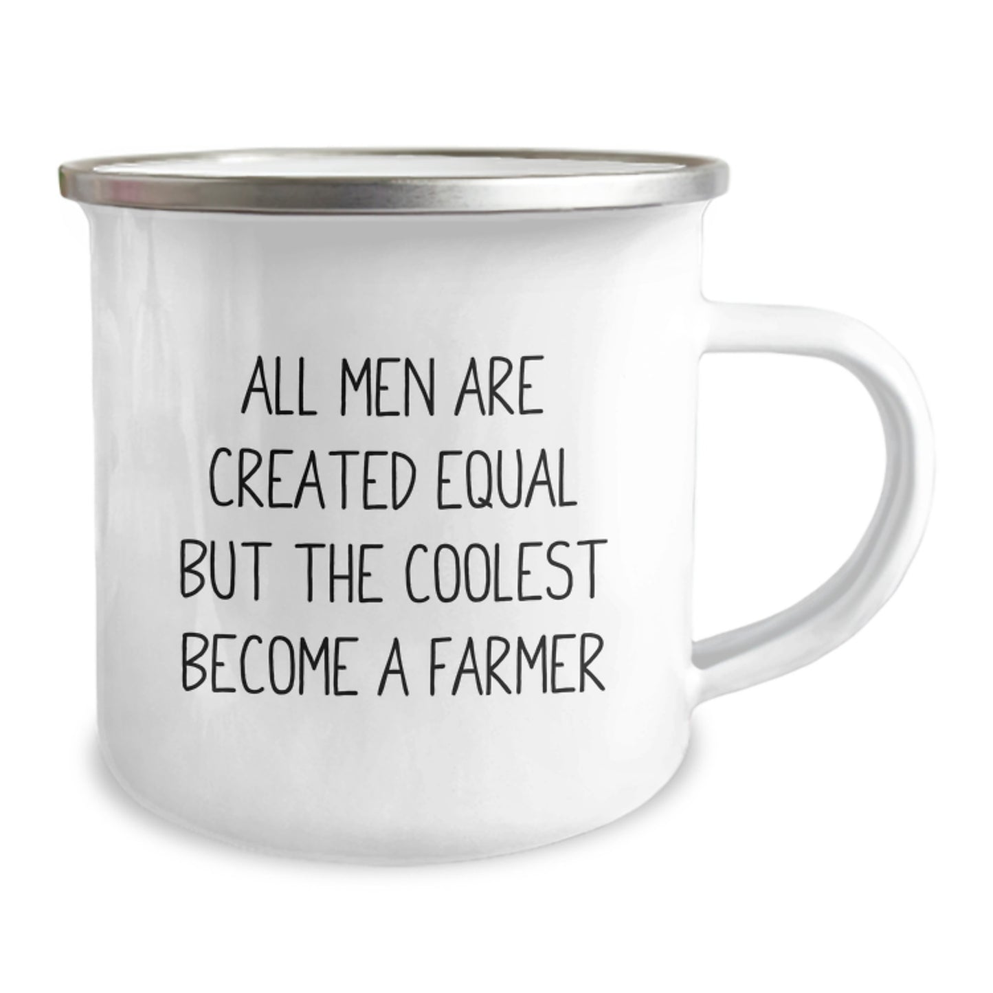 Farmer Keepsake Camping Mug for Him Birthday Gift All Men Are Created - Image 2