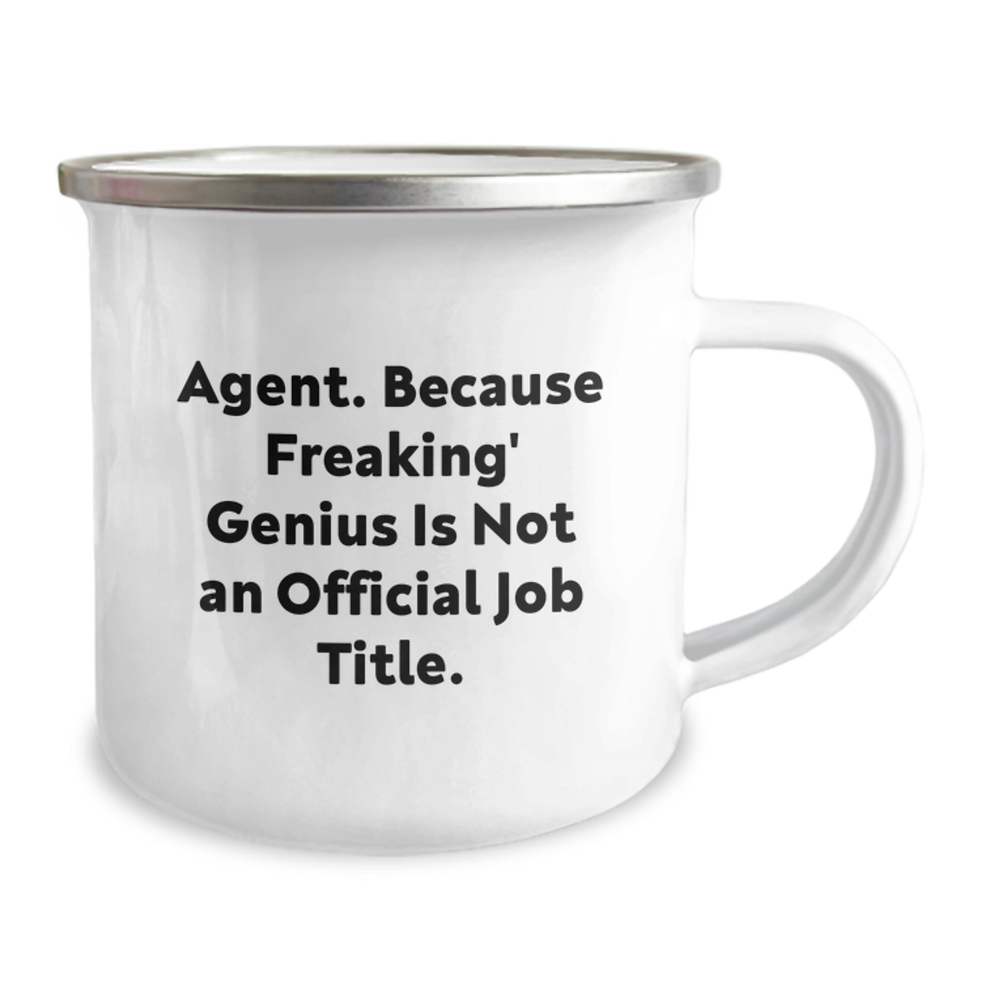 Funny Agent Gifts from Friends, Agent Camping Mug for Agent Graduation Unique Gifts, Agent Because Freaking' genius Is Not An Official Job Title. - Image 2