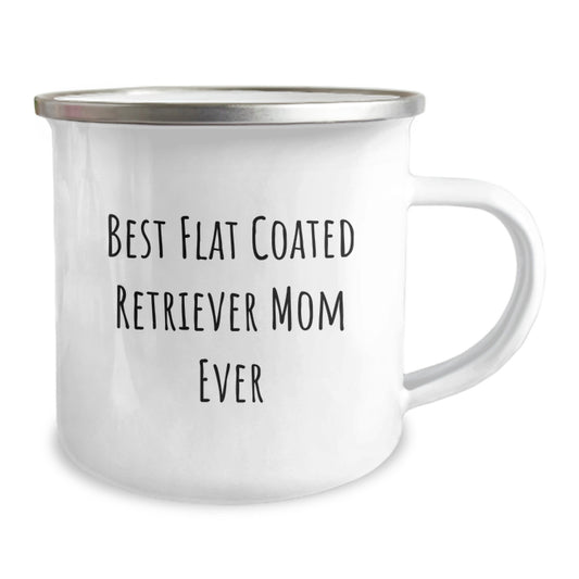 Funny Flat Coated Retriever Dog Gifts from Friends, Birthday Unique Gifts for Flat Coated Retriever Dog Lovers, Camping Mug with 'Best Flat Coated Retriever Mom Ever' Quote - Image 2