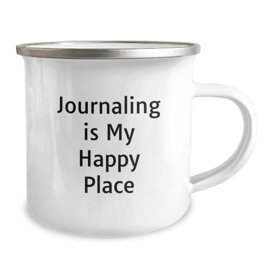 Journaling Inspirational Gifts from Mom - 'Journaling Is My Happy Place' Funny Camping Mug for Mom, Journaling Lovers, Women Friends, Family on Mother's Day - Image 2