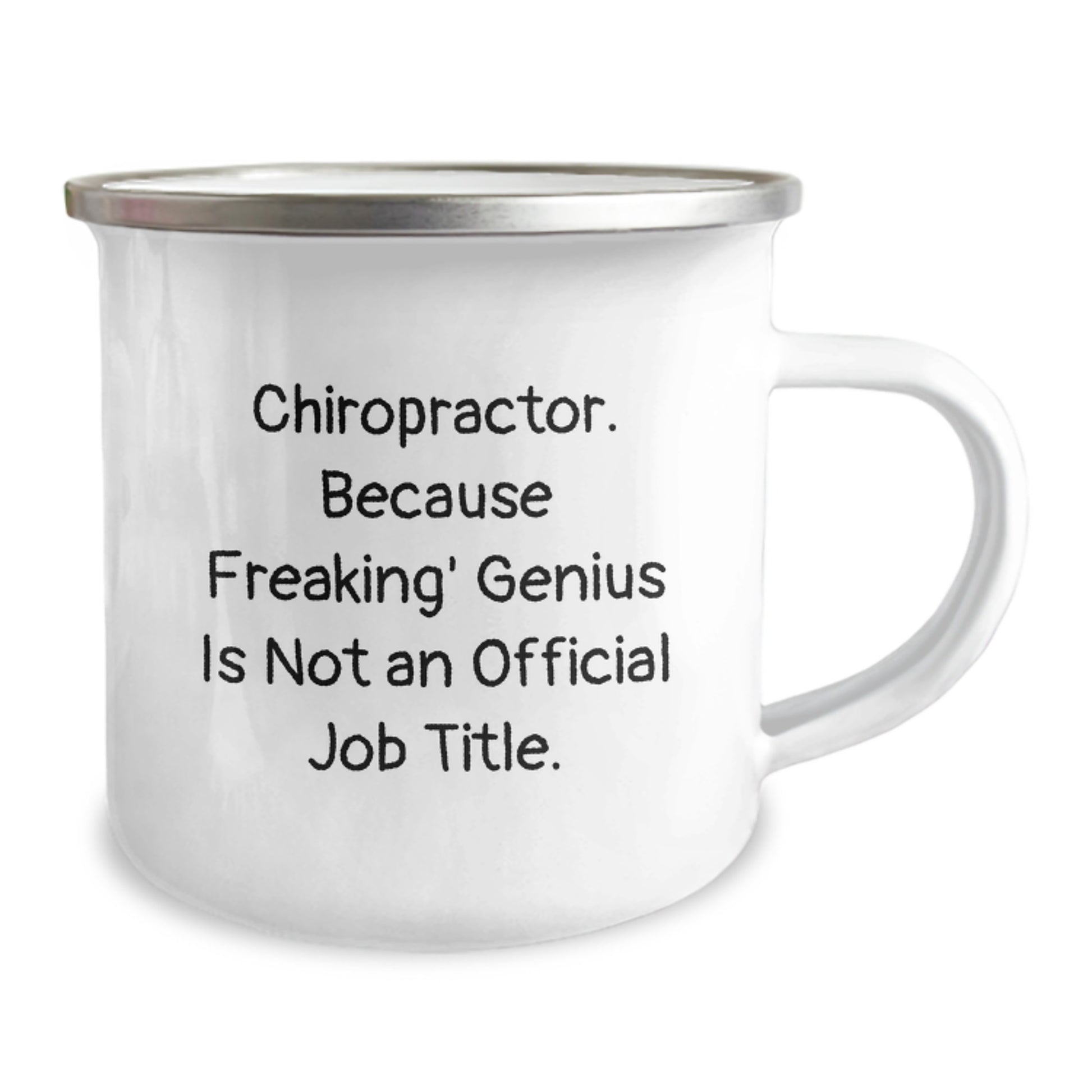 Funny Chiropractor Gifts from Friends, Birthday Unique Gift for Men, Chiropractor Camping Mug - 'Chiropractor. Because Freaking' genius Is Not An Official Job Title.' - Image 2