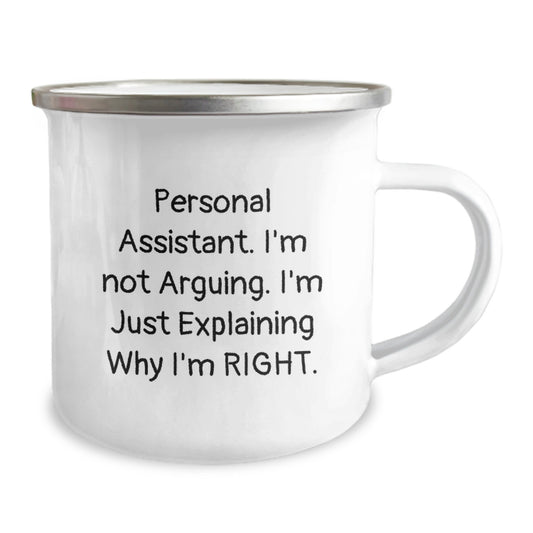 Witty Personal Assistant Camping Mug Novelty for Friends Birthday Gift - Image 2