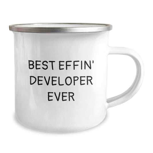 Graduation Unique Gifts for the Best Effin' Developer Ever, Camping Mug for Men, Funny Developer Gifts from Friends - Image 2