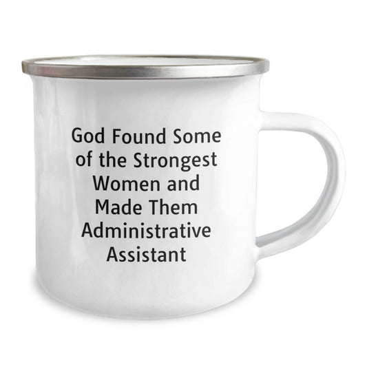 Funny Quote Administrative Assistant Christmas Unique Gifts from Friends for Coworkers - Camping Mug 12 oz Stainless Steel - Image 2