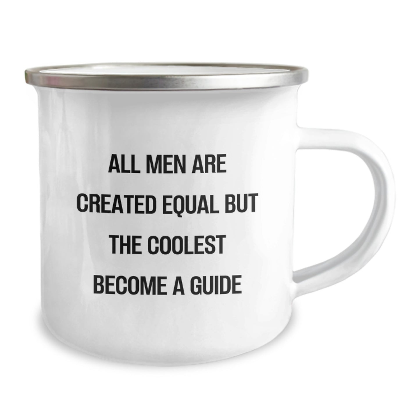 Funny Guide Gifts for Men, Birthday Unique Gifts from Friends, Camping Mug for Guide Enthusiasts, 'All Men Are Created Equal But The Coolest Become A Guide' - Image 2
