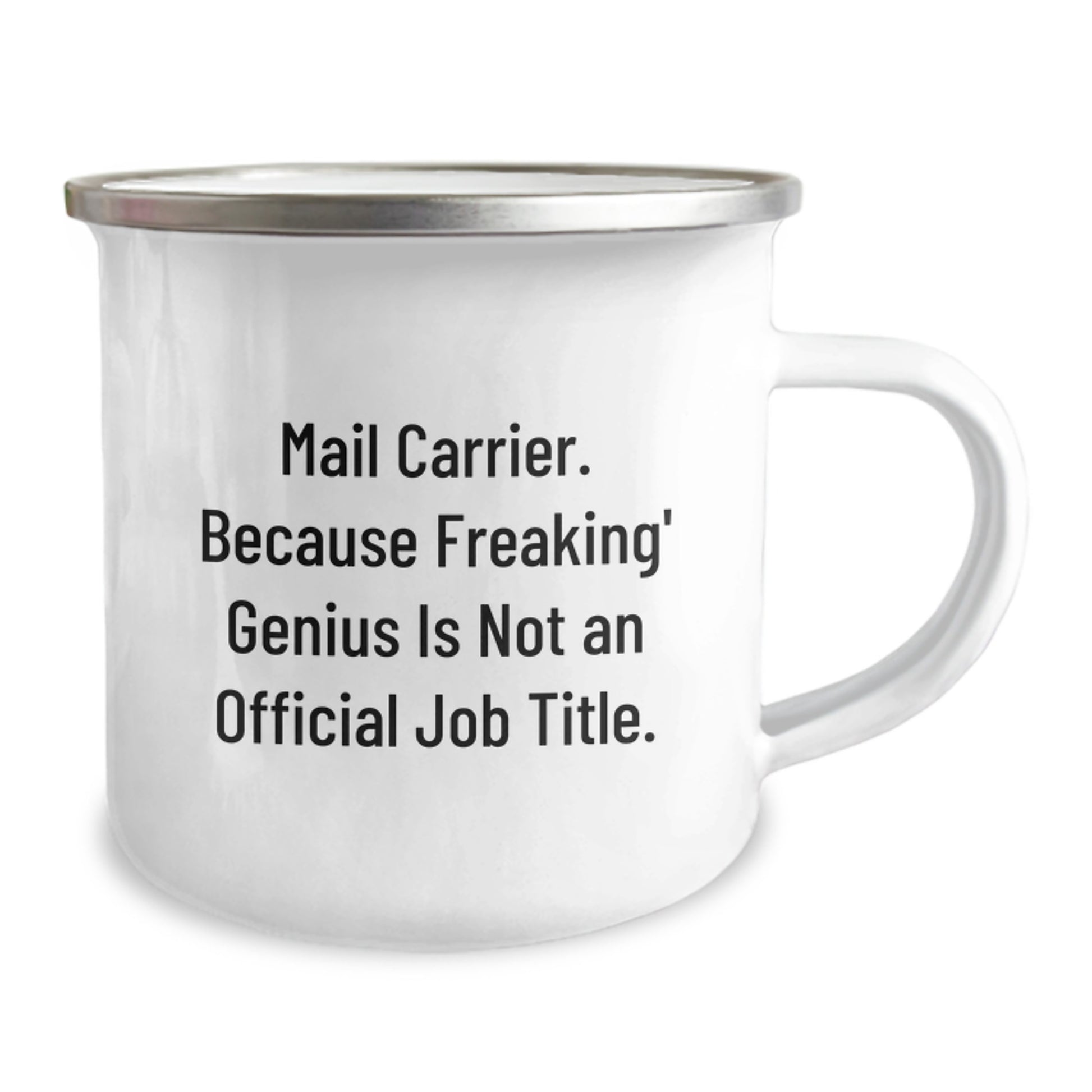 Funny Mail Carrier Gifts for Men, Unique Camping Mugs from Friends, 'Mail Carrier. Because Freaking' genius Is Not An Official Job Title.' - Image 2