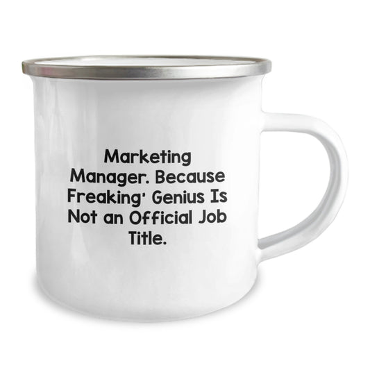 Funny Marketing Manager Gifts for Men - Birthday Unique Gifts from Friends, Marketing Manager Quote Mugs for Coworkers, 12 oz Stainless Steel Camping Mug - Image 2