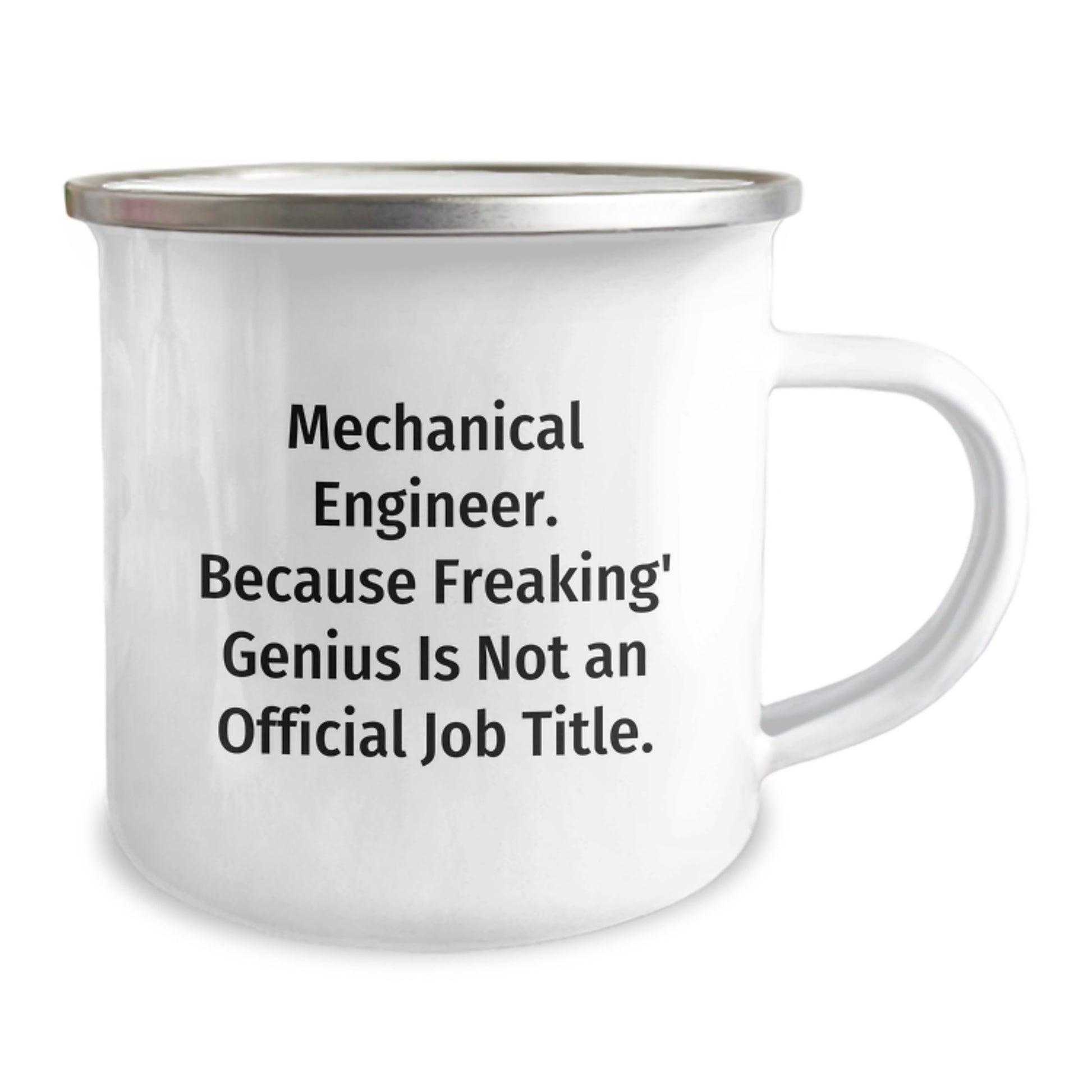 Funny Mechanical Engineer Gifts Camping Mug - 'Freaking' genius Is Not An Official Job Title' - Unique Christmas Memorable Present for Him - Image 2