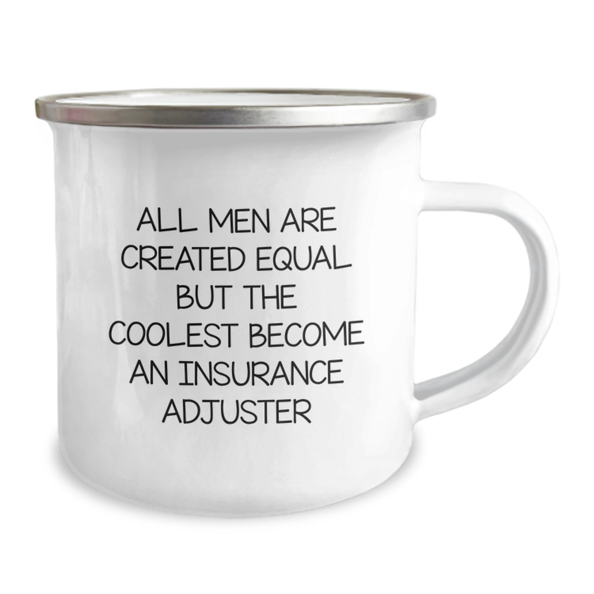 Funny Insurance Adjuster Gifts for Men, Christmas Unique Presents from Friends, Camping Mug Quote 'All Men Are Created Equal But The Coolest Become An Insurance Adjuster - Image 2