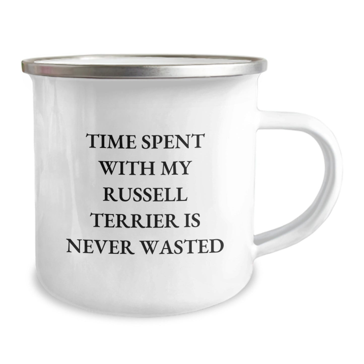 Funny Russell Terrier Dog Gifts from Family for Russell Terrier Dog Lover Birthday Unique Mugs - Time Spent With My Russell Terrier Is Never Wasted - Image 2
